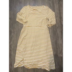 Long yellow striped dress